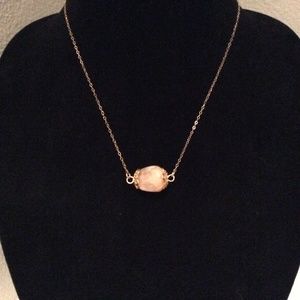 Peach Aquamarine Necklace